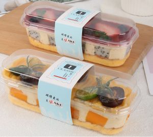 Hộp chữ nhật đựng bánh lạnh xy599 - Hộp chữ nhật đựng tiramisu - Hộp chữ nhật đựng bánh mousse - Hộp chữ nhật XY599 đựng panna cotta