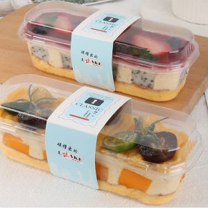 Hộp chữ nhật đựng bánh lạnh xy599 - Hộp chữ nhật đựng tiramisu - Hộp chữ nhật đựng bánh mousse - Hộp chữ nhật XY599 đựng panna cotta