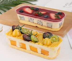 Hộp chữ nhật đựng bánh lạnh xy599 - Hộp chữ nhật đựng tiramisu - Hộp chữ nhật đựng bánh mousse - Hộp chữ nhật XY599 đựng panna cotta