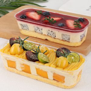 Hộp chữ nhật đựng bánh lạnh xy599 - Hộp chữ nhật đựng tiramisu - Hộp chữ nhật đựng bánh mousse - Hộp chữ nhật XY599 đựng panna cotta