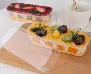 Hộp chữ nhật đựng bánh lạnh xy599 - Hộp chữ nhật đựng tiramisu - Hộp chữ nhật đựng bánh mousse - Hộp chữ nhật XY599 đựng panna cotta