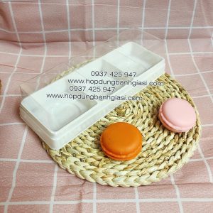 Hộp nhựa 3 ngăn trắng đựng bánh trung thu 50G- Hộp đựng bánh pía - Hộp đựng bánh bông lan trứng muối cupcake