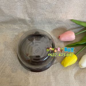 Hộp F057 đựng bánh donut - Hộp F057 đựng rau câu 3D hoa nổi