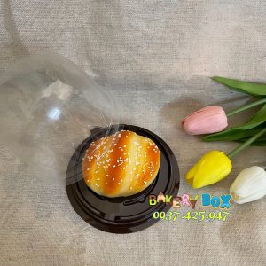 Hộp F057 đựng bánh donut - Hộp F057 đựng rau câu 3D hoa nổi