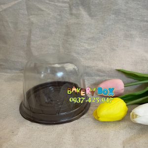 Hộp F057 đựng bánh donut - Hộp F057 đựng rau câu 3D hoa nổi