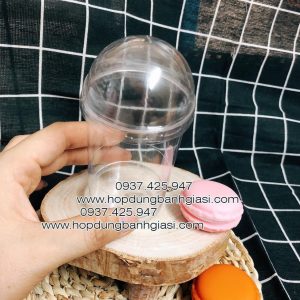 Ly LC -6080 đựng bánh lạnh, Ly LC-17 đựng tiramisu - Hộp nắp cầu đựng bánh lạnh- Hộp mica đựng tiramisu 6080