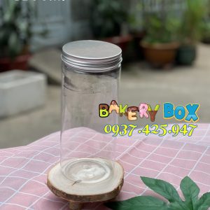 Hủ nhựa nắp nhôm 1200ml đựng khô gà - Hủ nhựa nắp nhôm đựng bánh kẹo - Hủ nhựa nắp nhôm