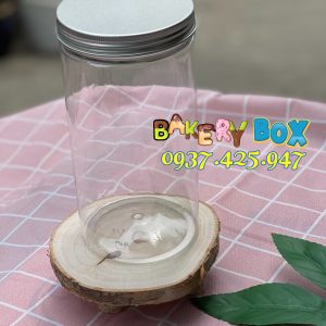 Hủ nhựa nắp nhôm 1000ml đựng khô gà - Hủ nhựa nắp nhôm đựng bánh kẹo - Hủ nhựa nắp nhôm