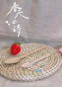 Muỗng gỗ dùng ăn bánh tiramisu - Muỗng gỗ ăn bánh mousse - bánh chessecake