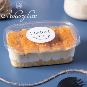 Hộp XY092 Đựng Tiramisu - Bánh Lạnh - Mousse - Panna Cotta - Red Velvet
