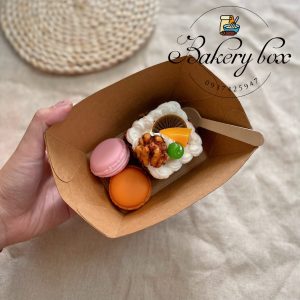 Hộp Khay Thuyền Đựng Gà Viên - Tokbokki - Khoai Tây