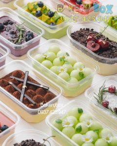 Hộp JY1250 - Hộp đựng bánh lạnh - Tiramisu - Bánh mousse