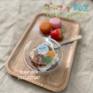 Hộp XY581 đựng bánh lạnh, tiramisu, rau câu, pudding, kem tươi, sữa chua, tàu hủ lạnh