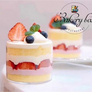 Hủ Mica Tròn Đựng Bánh Lạnh - Pudding -Tiramisu - Panna Cotta - Oreo Cheesecake - GD-2017
