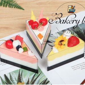 Hộp Mica Tam Giác Đựng Bánh Lạnh - Panna Cotta - Tiramisu - Trà Sữa Trân Châu - LC-48