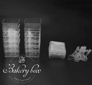 Hộp Mousse Vuông Đựng Bánh Tiramisu - Yogurt - Panna Cotta - Red Velvet - LC-5550