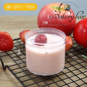 Hủ Mica Tròn Đựng Bánh Lạnh - Pudding -Tiramisu - Panna Cotta - Oreo Cheesecake - GD-2017