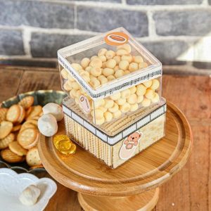 Hộp Mousse Vuông Đựng Bánh Lạnh Panna Cotta - Cookie - Tiramisu