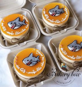 Hộp Bã Mía Vuông Loại Nâu Đựng Bento Cake - Bánh Kem Mini - Burger