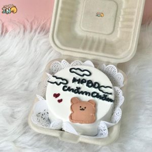 Hộp Bã Mía Vuông Loại Nâu Đựng Bento Cake - Bánh Kem Mini - Burger