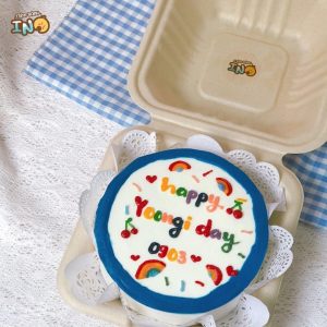 Hộp Bã Mía Vuông Loại Nâu Đựng Bento Cake - Bánh Kem Mini - Burger