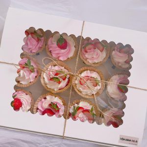 Hộp Giấy Đựng Bánh Cupcake Có Mặt Kính Trong Suốt 2 4 6 12