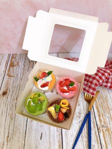 Hộp Giấy Đựng Bánh Cupcake Có Mặt Kính Trong Suốt 2 4 6 12