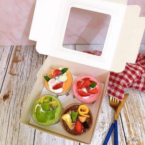 Hộp Giấy Đựng Bánh Cupcake Có Mặt Kính Trong Suốt 2 4 6 12