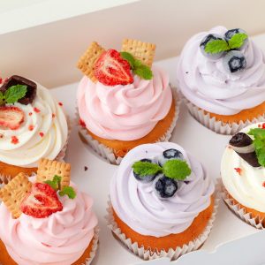 Hộp Giấy Đựng Bánh Cupcake Có Mặt Kính Trong Suốt 2 4 6 12