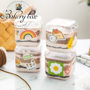 Hộp Vuông Đựng Bánh Lạnh - Tiramisu - Oreo Cheesecake - Red Velvet - GD-2013