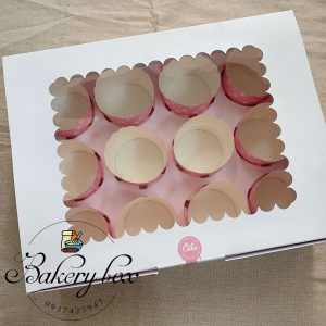 Hộp Giấy Đựng Bánh Cupcake Có Mặt Kính Trong Suốt 2 4 6 12