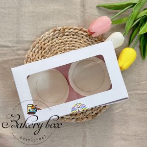 Hộp Giấy Đựng Bánh Cupcake Có Mặt Kính Trong Suốt 2 4 6 12