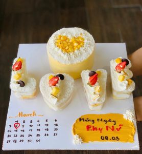 Set Bộ Hộp Chữ LOVE Đựng Bánh Lạnh - Tiramisu - Mousse - Panna Cotta - Tặng Quà Valentine
