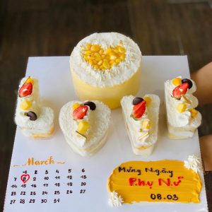Set Bộ Hộp Chữ LOVE Đựng Bánh Lạnh - Tiramisu - Mousse - Panna Cotta - Tặng Quà Valentine