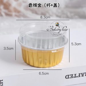 Set 100 | Hộp Cupcake Thiếc Nắp Trong Chịu Nhiệt