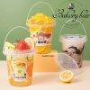 Xô Nhựa Trong Có Quai Xách Đựng Trà Sữa, Trà Trái Cây, Chè, Trà Chanh, Bánh Lạnh (1000ml)