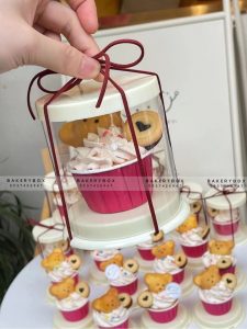 HỘP TRỤ ĐỰNG BÁNH KEM MINI