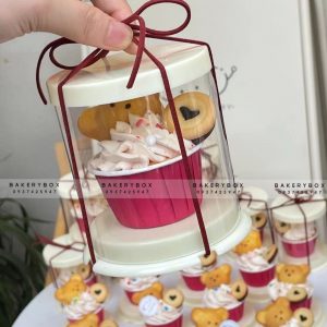 HỘP TRỤ ĐỰNG BÁNH KEM MINI