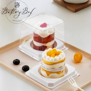 HỘP ĐỰNG BÁNH NGỌT 8CM KÈM NĨA