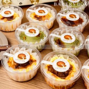 HỘP NHỰA TRÒN ĐỰNG BÁNH FLAN, CHÈ, BÁNH GATO