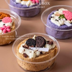 HỘP NHỰA TRÒN ĐỰNG BÁNH GATO MINI