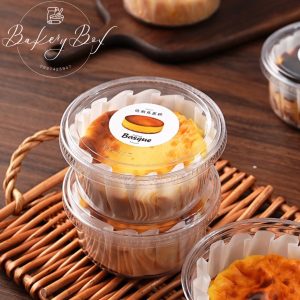 HỘP NHỰA TRÒN Y117 ĐỰNG BÁNH FLAN 10cm