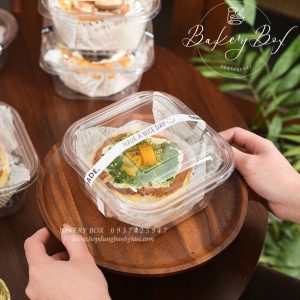 HỘP NHỰA VUÔNG ĐỰNG BÁNH LẠNH W110