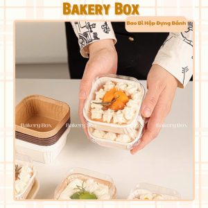 CUP MUFFIN VUÔNG TRẮNG ĐỰNG TIRAMISU