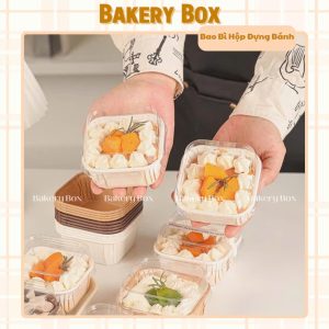 HỘP VUÔNG ĐỰNG BÁNH LẠNH CÓ NẮP