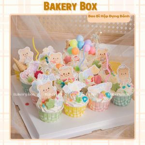 CUPCAKE CARO ĐỰNG BÁNH CHO BÉ