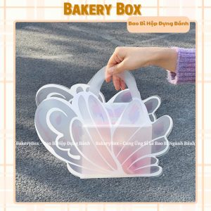 HỘP MICA BÁNH KEM CÁNH BƯỚM ĐỰNG QUÀ TẶNG
