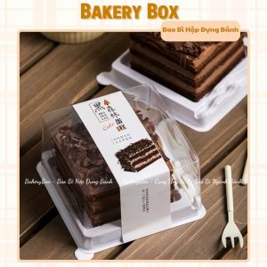 HỘP NHỰA ĐỰNG BÁNH MANG ĐI KÈM NĨA
