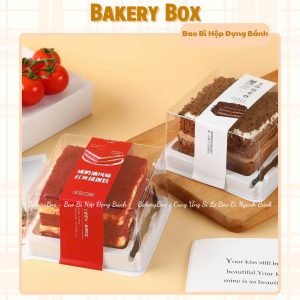 HỘP NHỰA PET VUÔNG ĐỰNG BÁNH NGỌT, MOUSSE, TIRAMISU