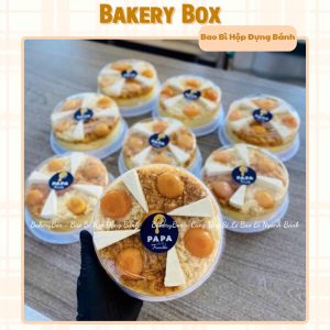 HỘP NHỰA TRÒN LỌT LÒNG 12CM ĐỰNG BÁNH BÔNG LAN TRỨNG MUỐI